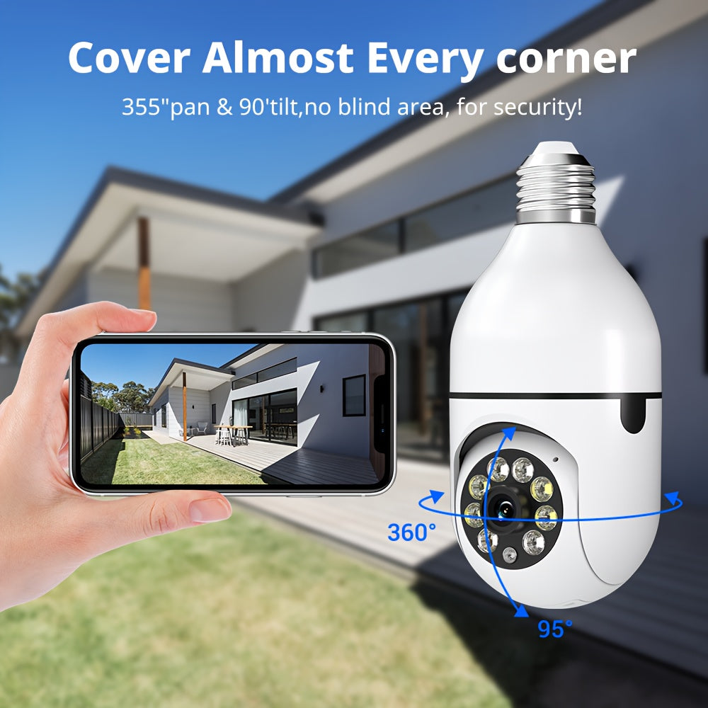 Light Bulb 2.4GHz Security Camera Indoor Outdoor Wireless