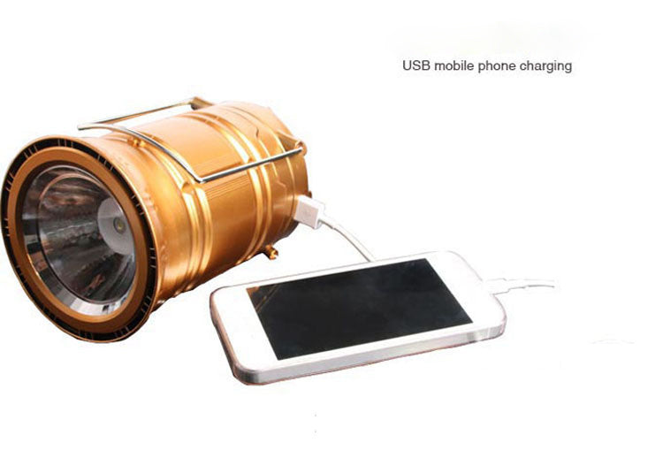 Solar charging camping lantern