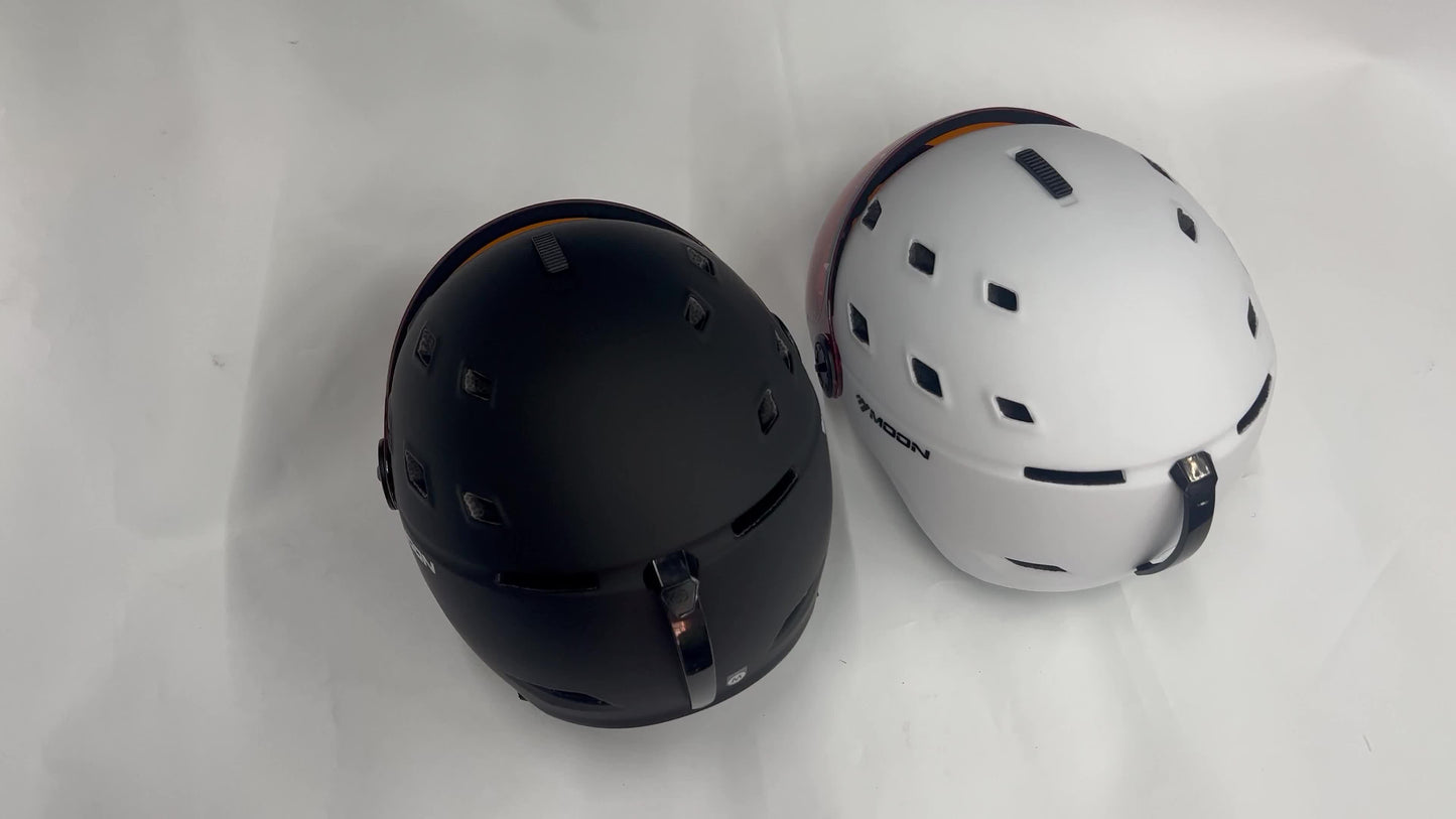 MOON Skiing Helmet With Goggles