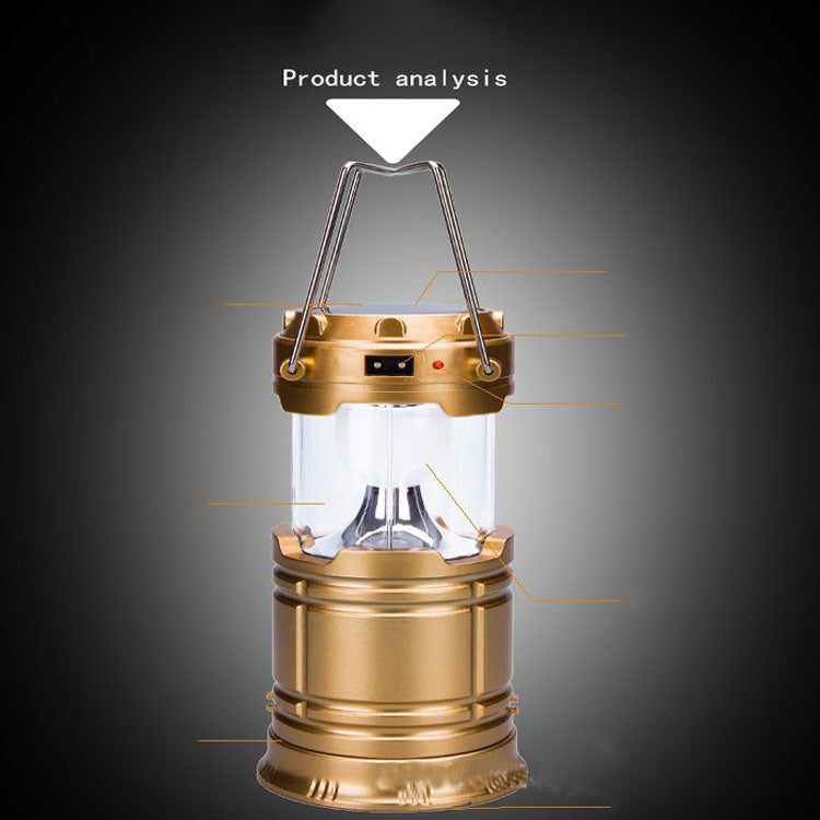 Solar charging camping lantern