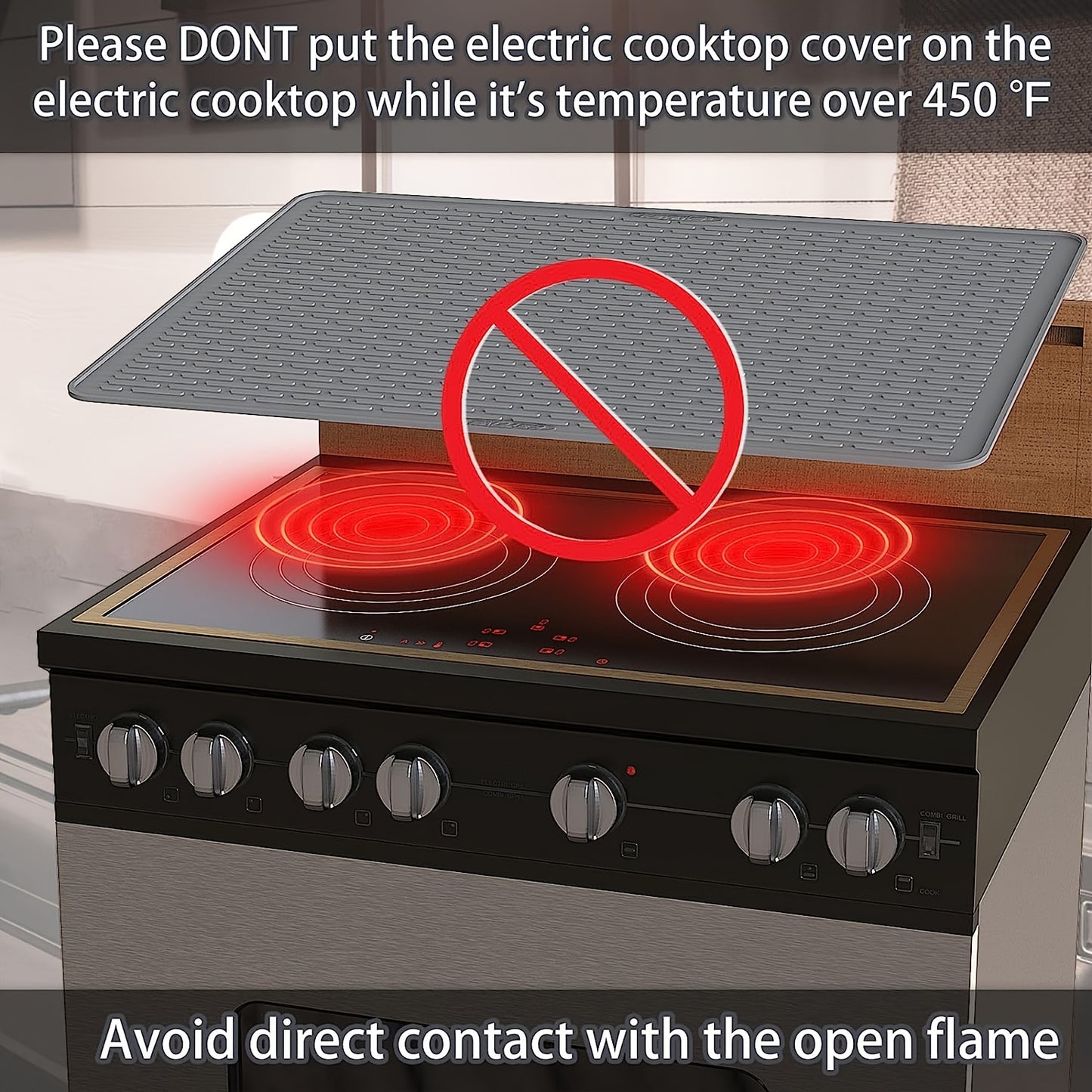 [Heat Resistant] Silicone Stove Top Covers