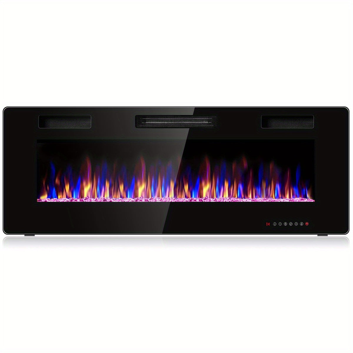 LIFEZEAL 50" Electric Fireplace Recessed Ultra Thin Wall Mounted Heater