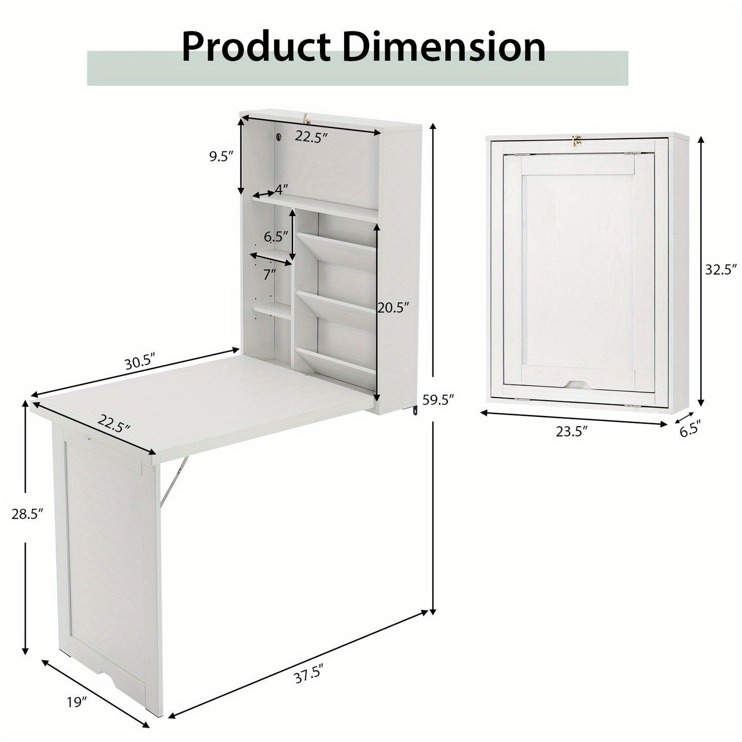 MULTIGOT Wall Mounted Computer Convertible Desk