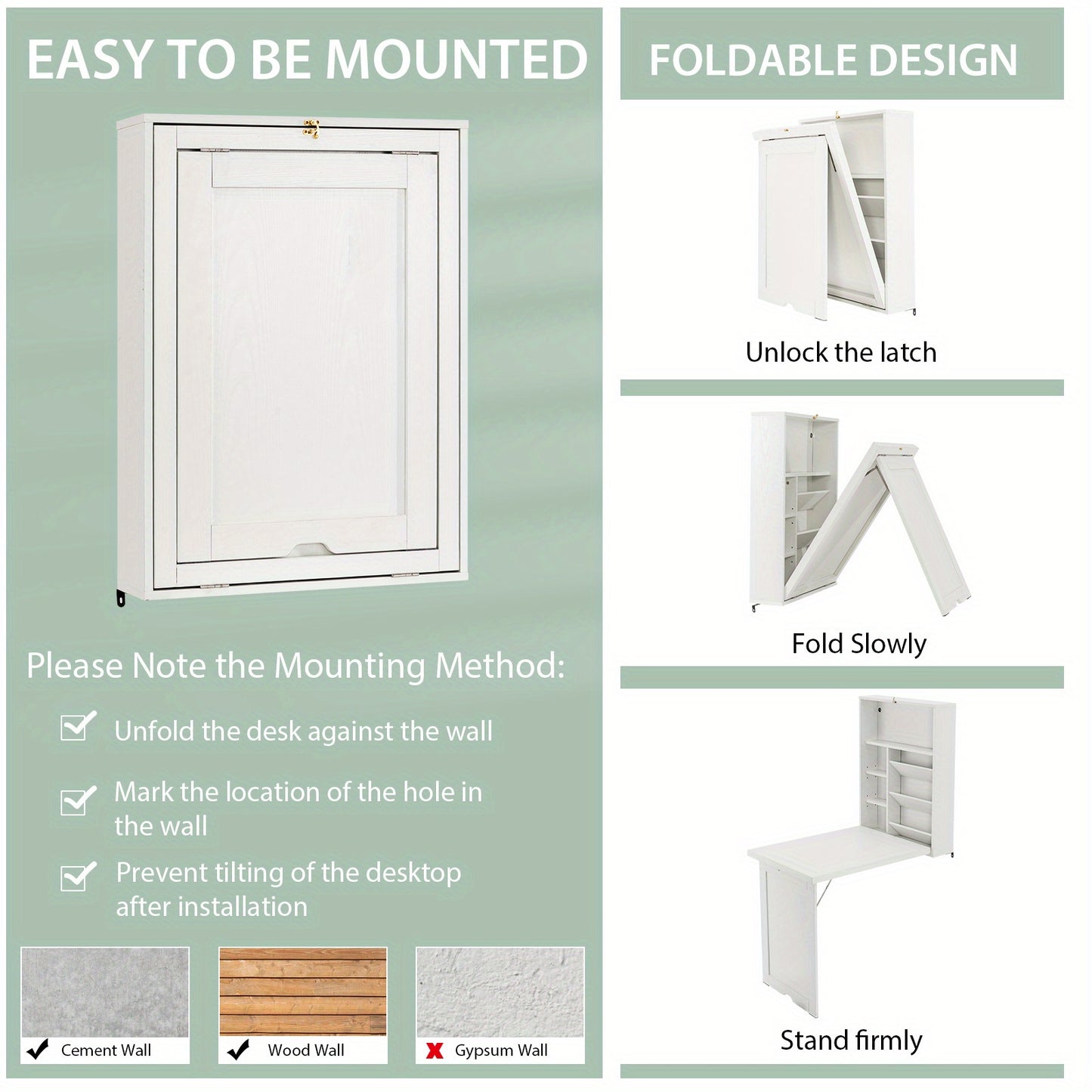 MULTIGOT Wall Mounted Computer Convertible Desk