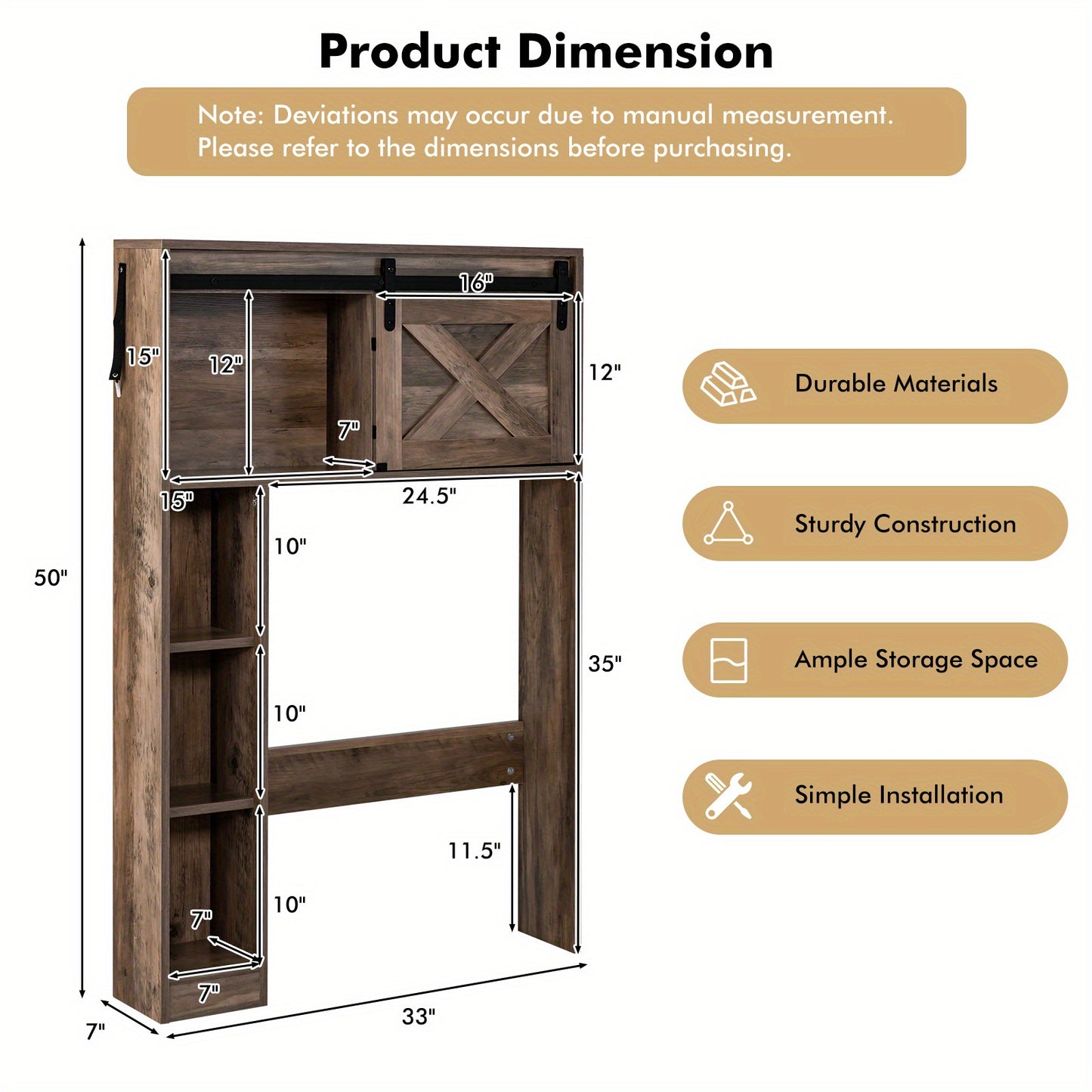 SAFSTAR Multifunctional Freestanding Bathroom Organizer