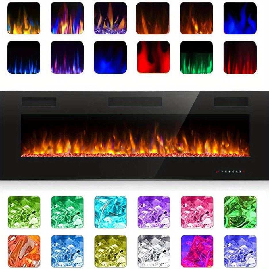 Xbeauty Electric Fireplace in-Wall Recessed and Wall Mounted