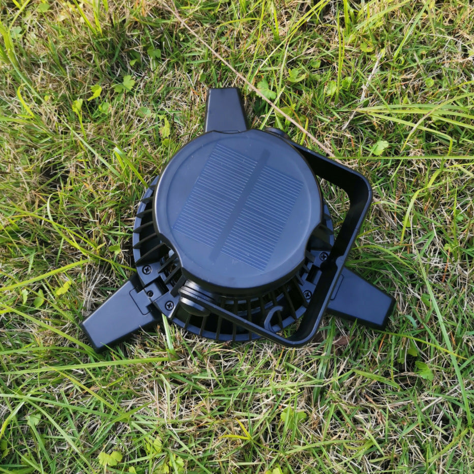 Solar Camping Light Foldable Fan