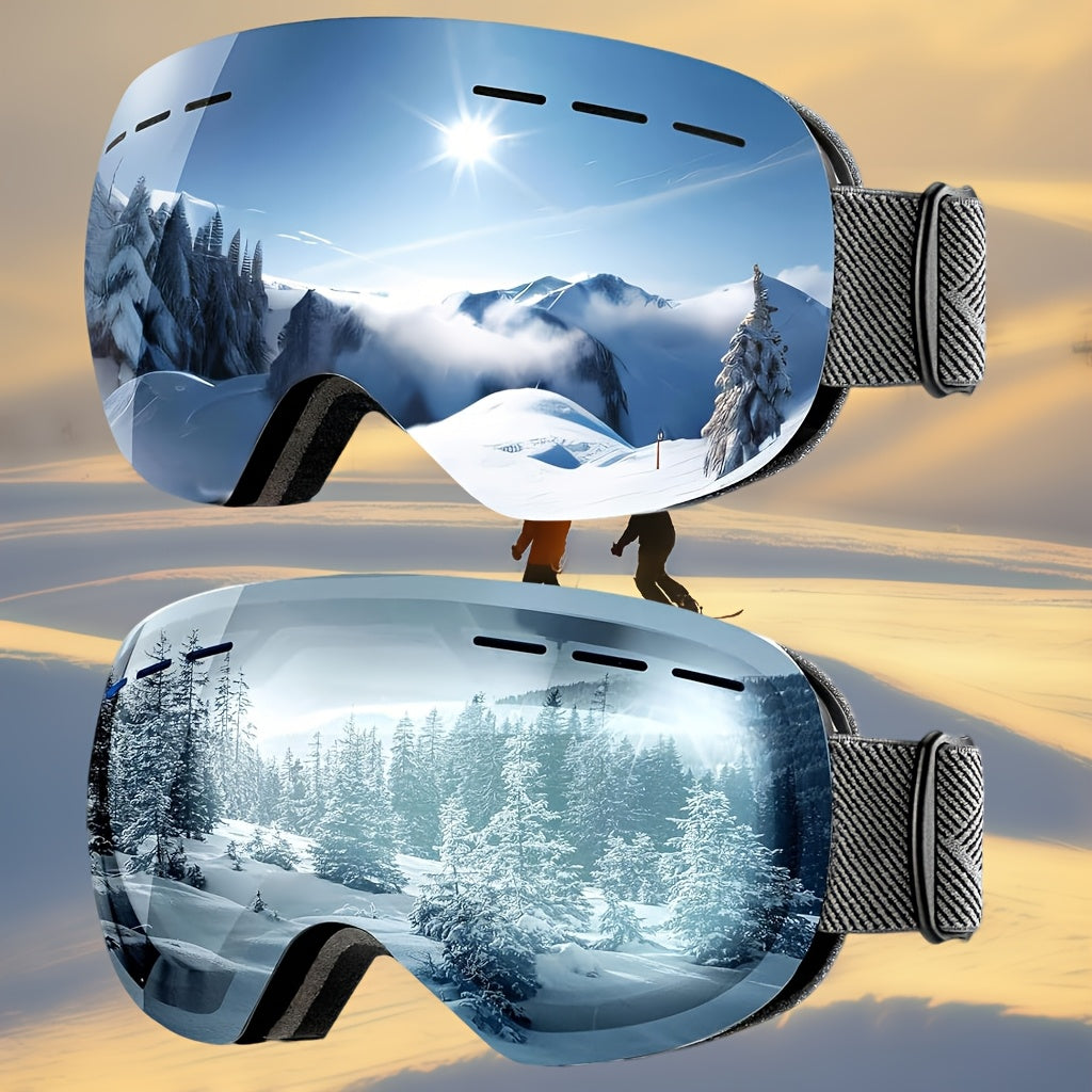 Adult Anti-Fog Ski Goggles | 2 Pairs