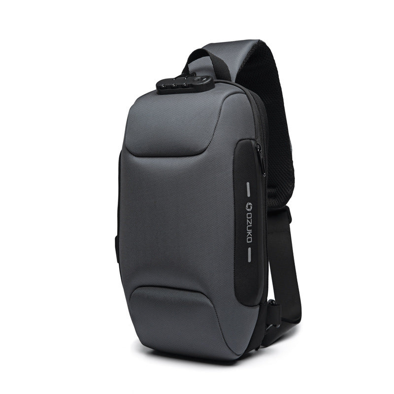 Multifunctional Shoulder Bag Anti-Theft Waterproof Chest Bag USB