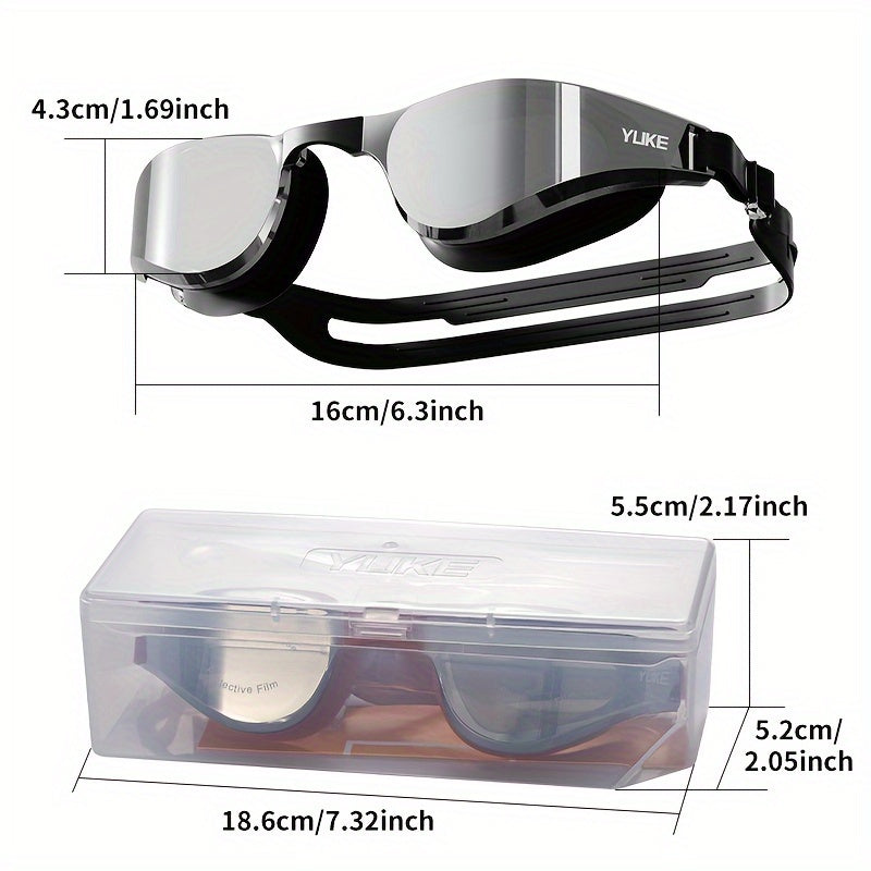 Sleek Anti-Fog Silicone Pair of Swimming Goggles