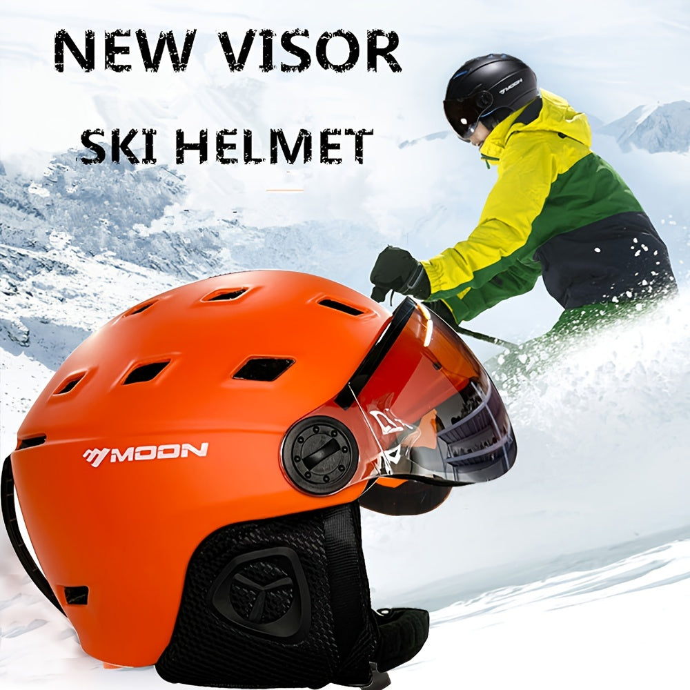 MOON Skiing Helmet With Goggles