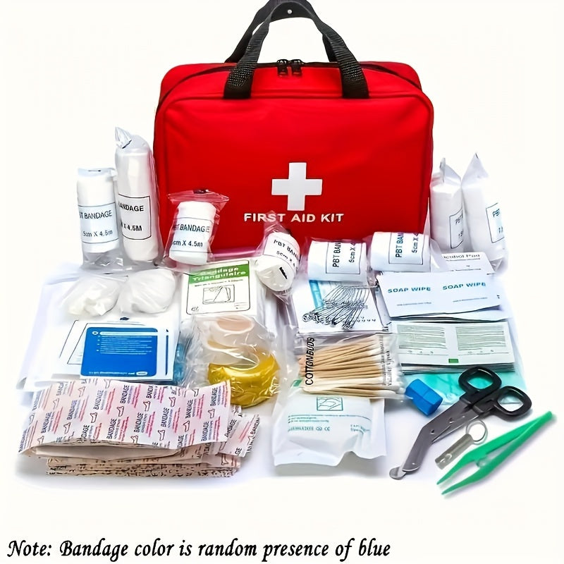 First Aid Kit for Camping And Hiking - Includes Scissors And Tweezers