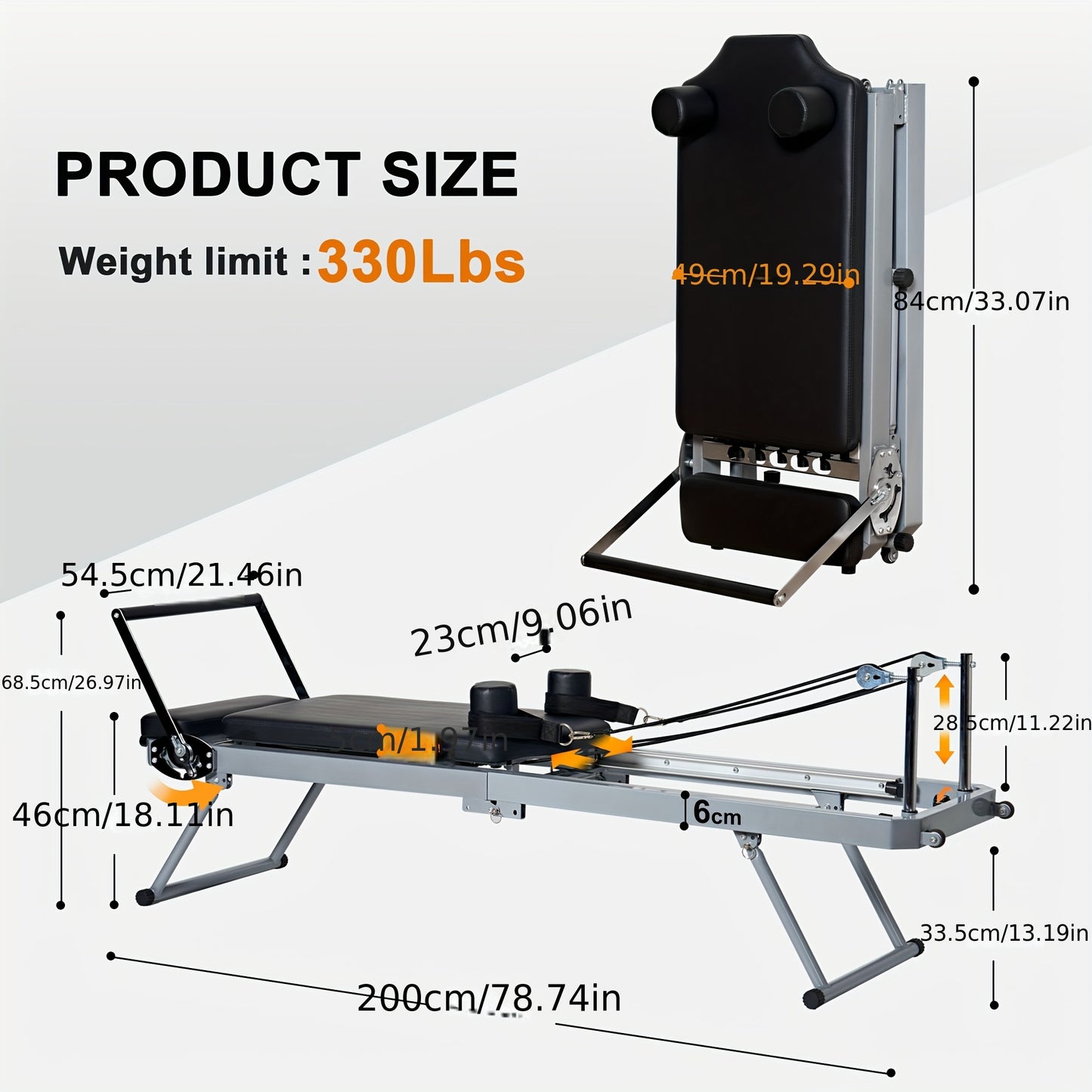 Soges Foldable Pilates Reformer Machine