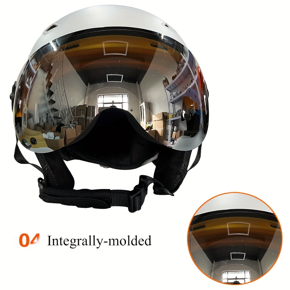 MOON Skiing Helmet With Goggles