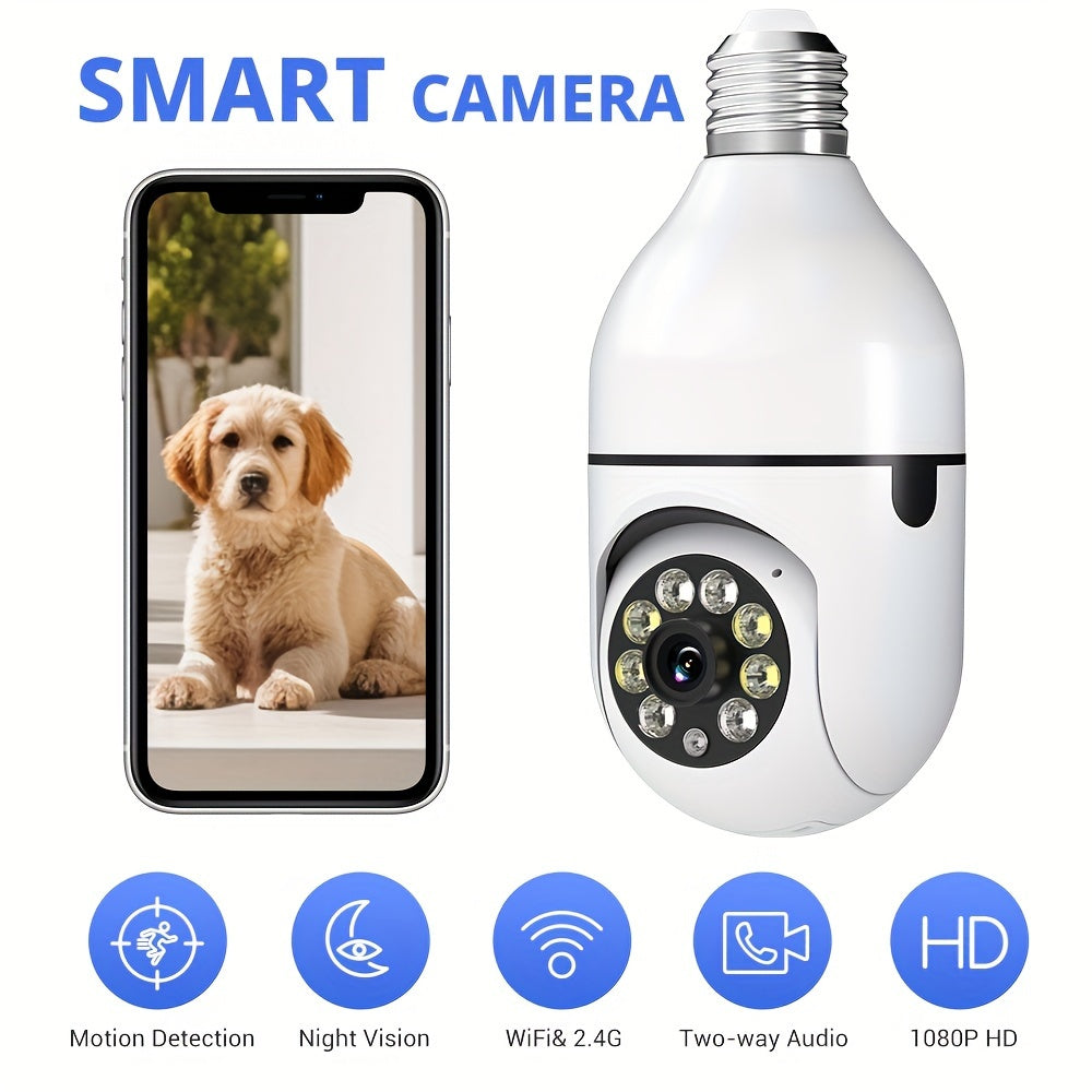 Light Bulb 2.4GHz Security Camera Indoor Outdoor Wireless