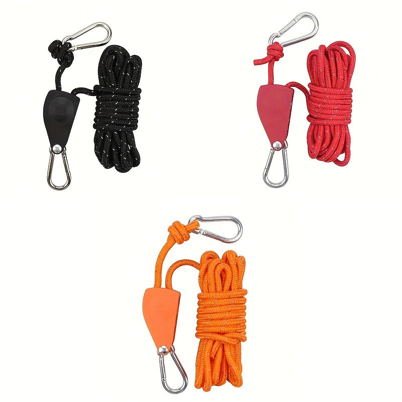 Outdoor Pulley Adjuster, Metal Lifting Pulley Reflective Wind Rope