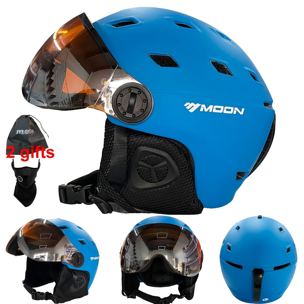 MOON Skiing Helmet With Goggles