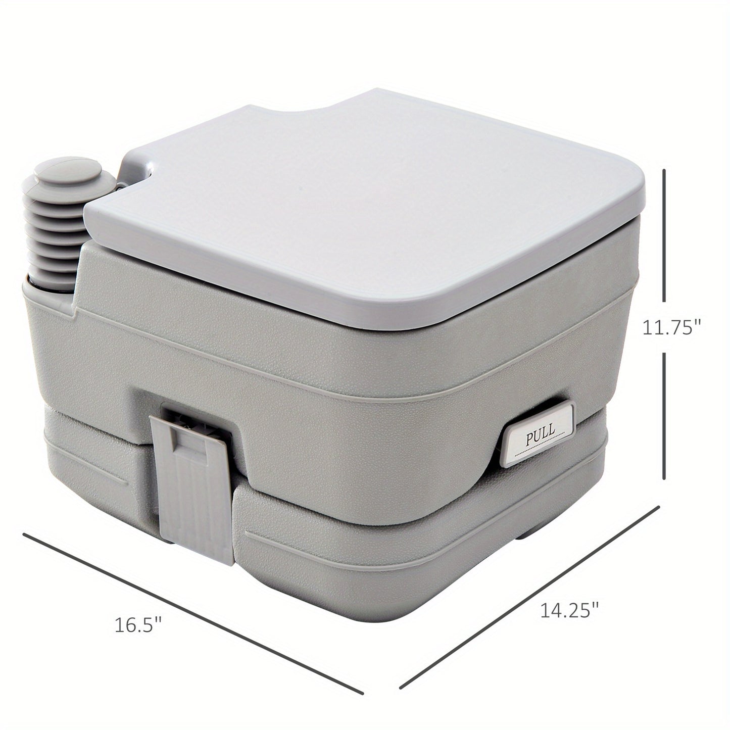 Outsunny Outdoor Portable Travel Toilet Flushable Tank 2. 6 Gallon( 10L)