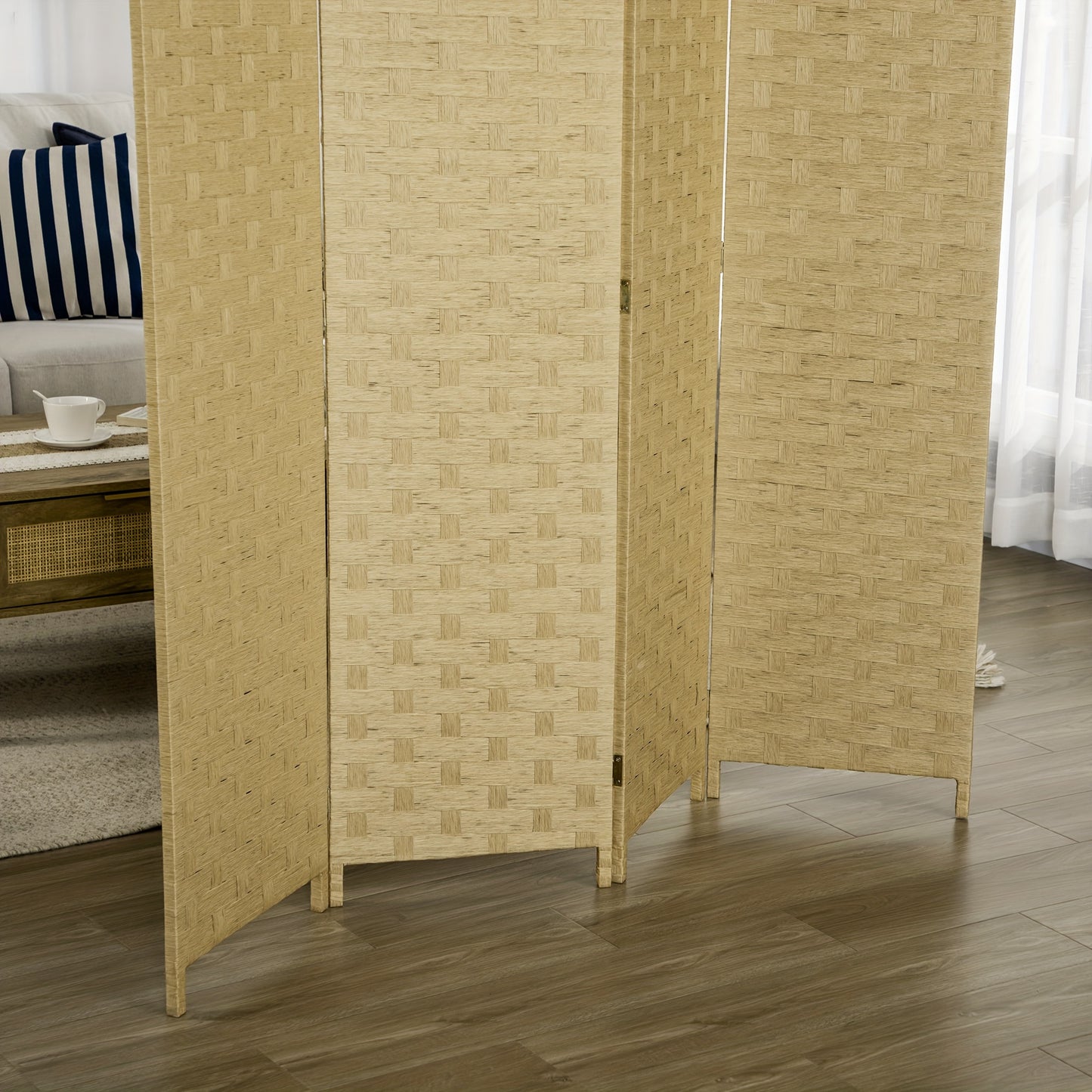 5.6 Ft. Tall 4-Panel Room Divider