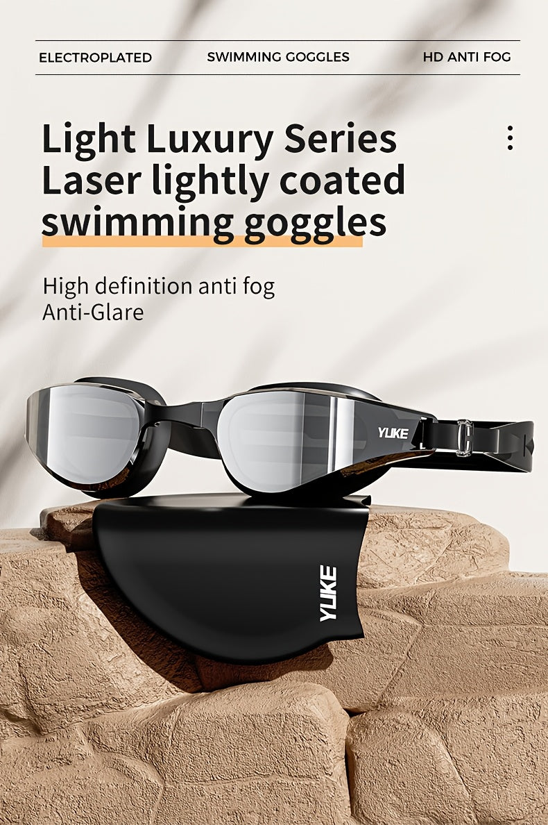 Sleek Anti-Fog Silicone Pair of Swimming Goggles