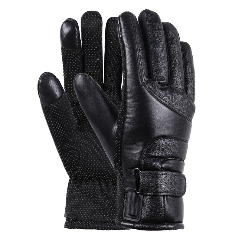 Electric heated windproof touch screen gloves