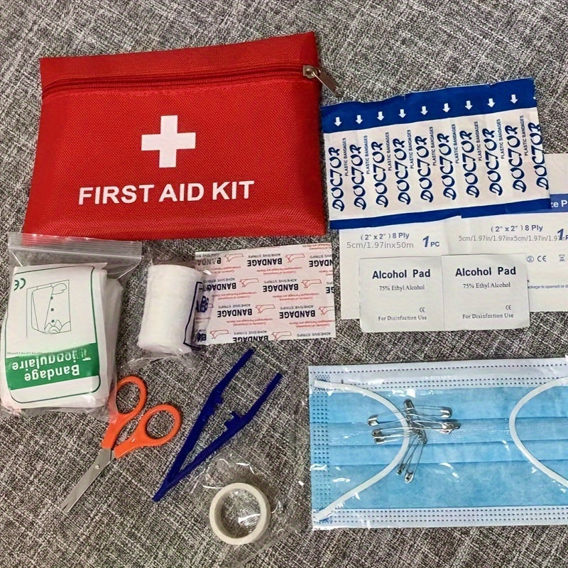 First Aid Kit for Camping And Hiking - Includes Scissors And Tweezers