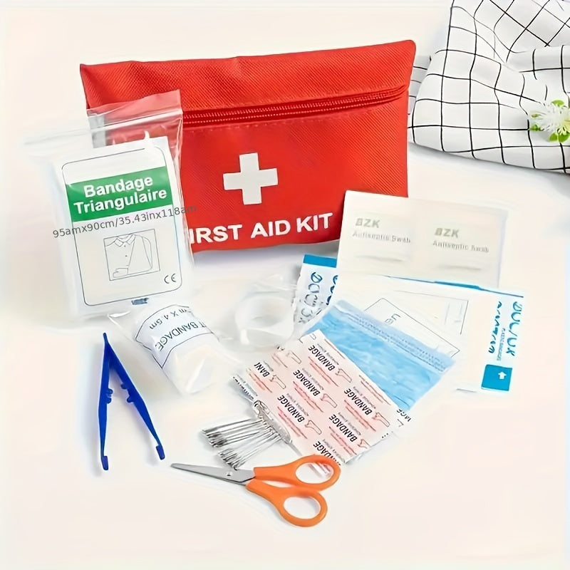 First Aid Kit for Camping And Hiking - Includes Scissors And Tweezers