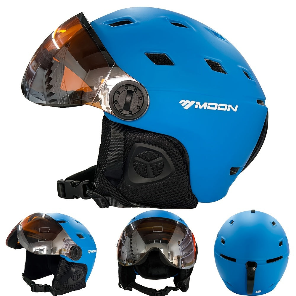 MOON Skiing Helmet With Goggles