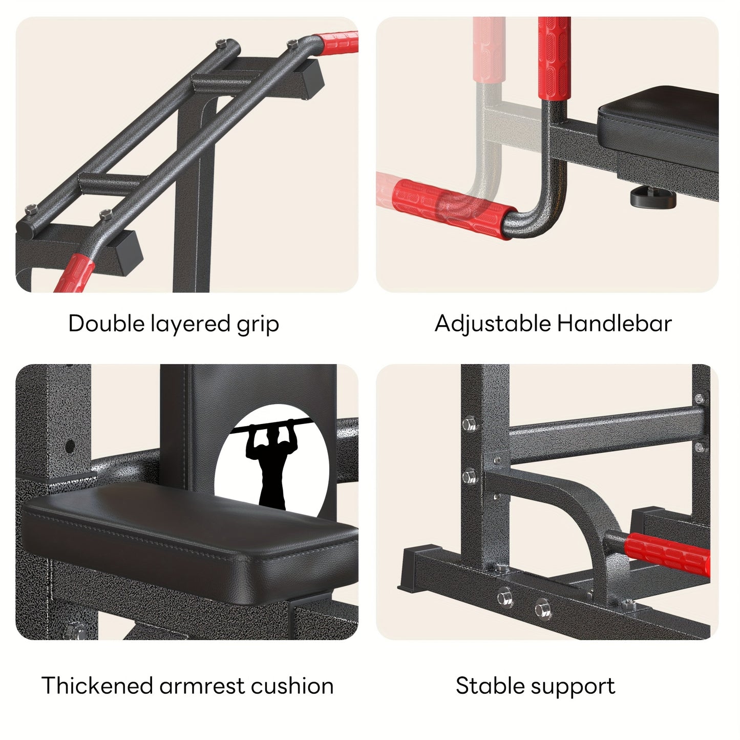 Everyday Strength, Soges Power Tower Adjustable Pull-Up Bar & Dip Stand