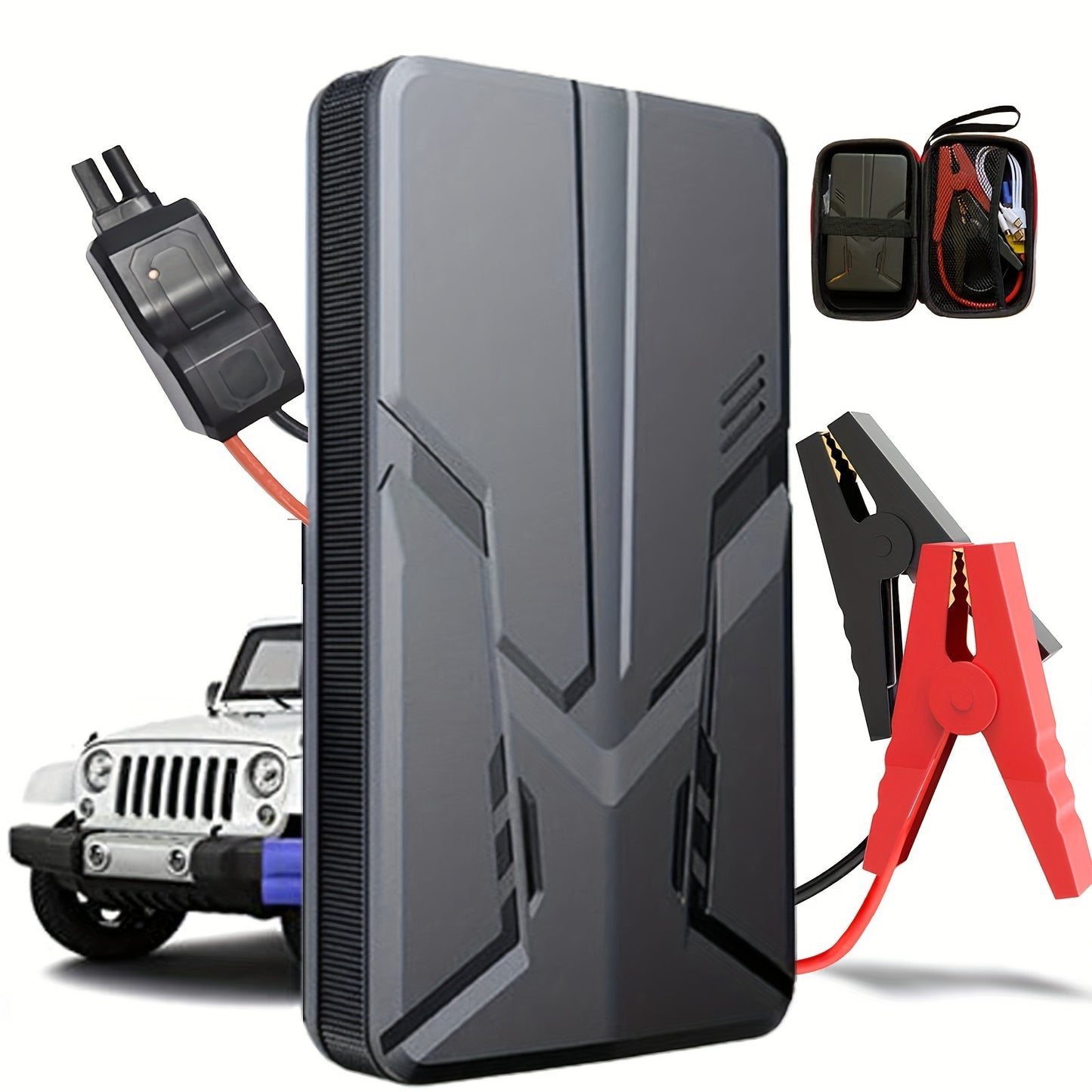 Car Jump Starter 30000mAh Power Bank With Led Light