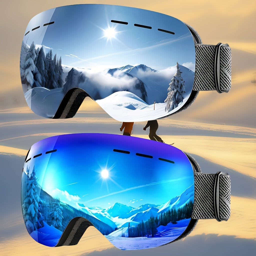 Adult Anti-Fog Ski Goggles | 2 Pairs