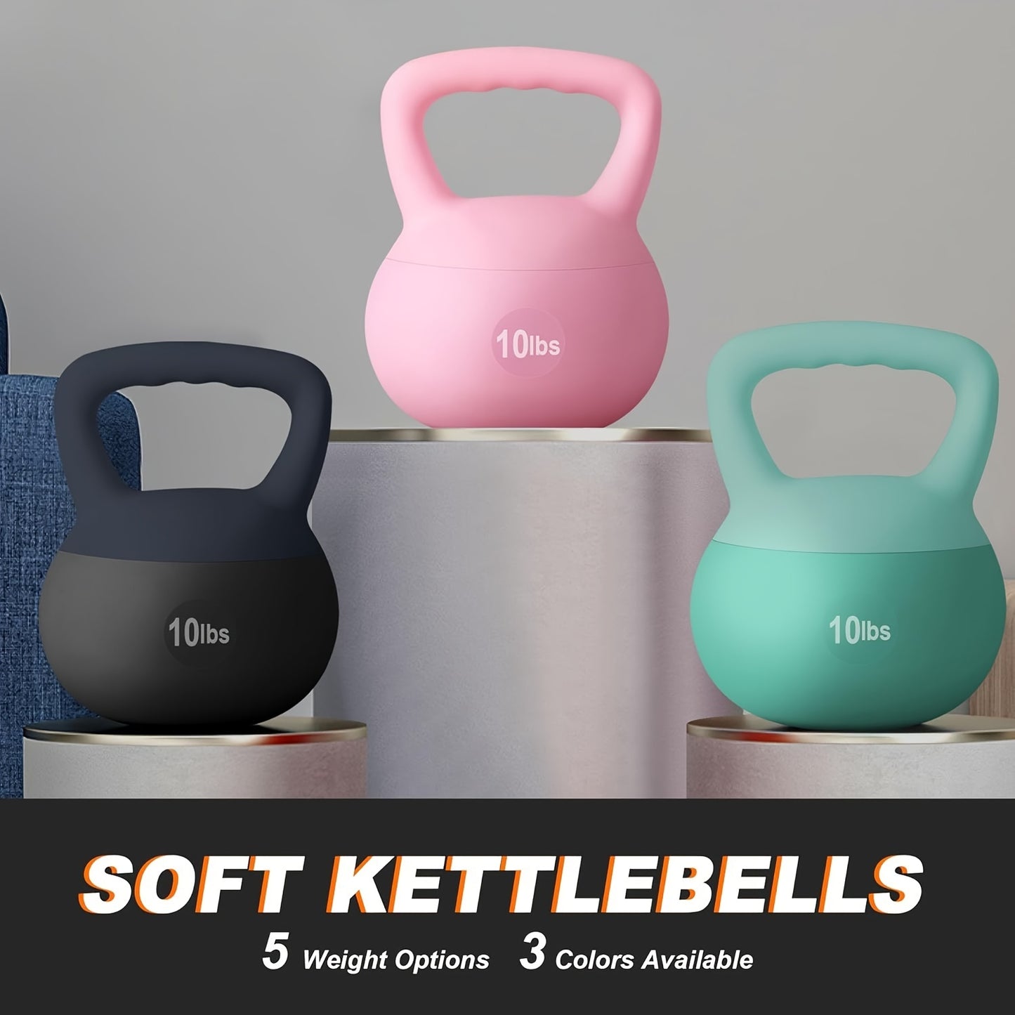 Soges PVC One-Piece Kettlebell With Wide Handles