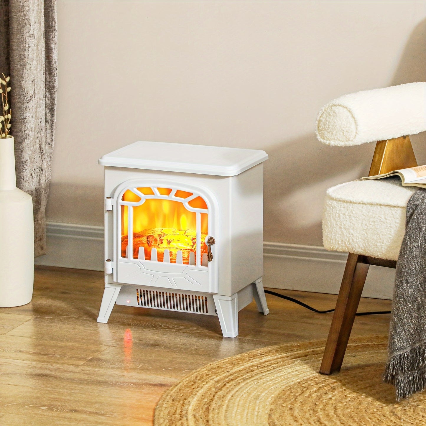 HOMCOM 16" Portable Electric Fireplace Stove