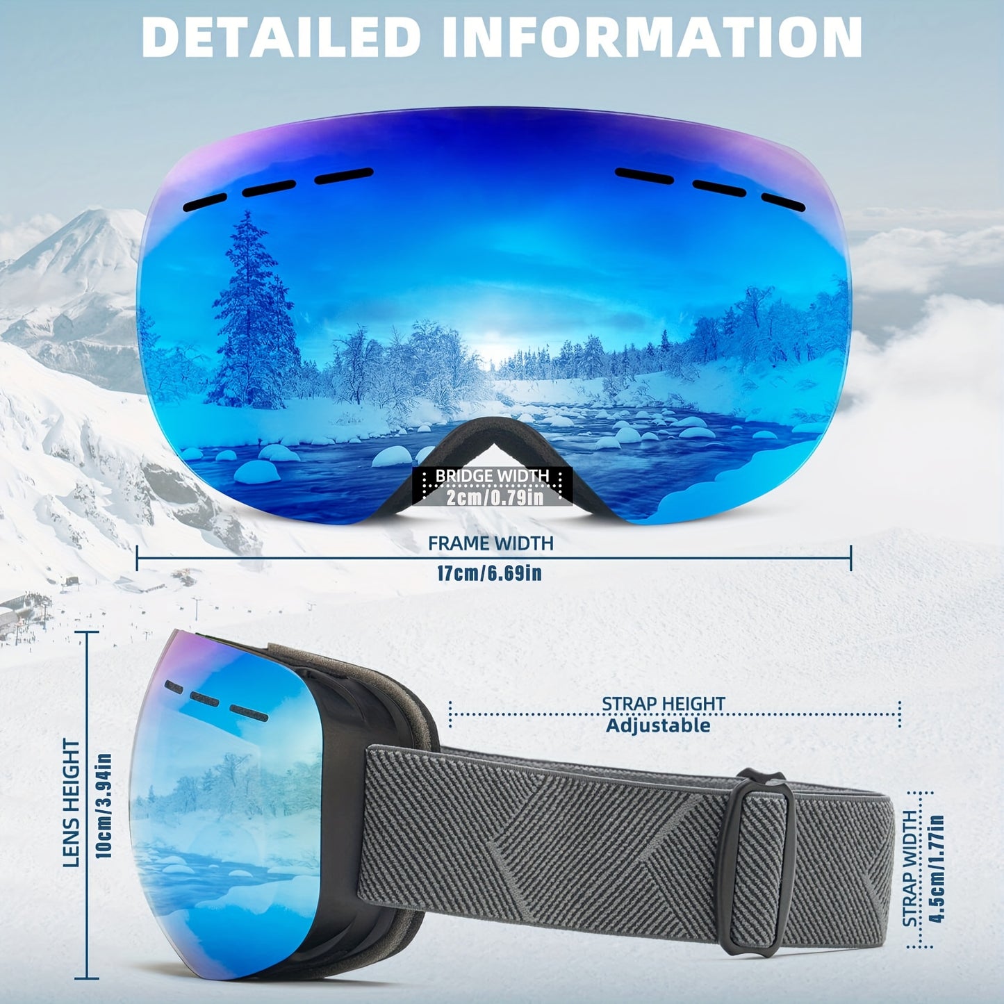 Adult Anti-Fog Ski Goggles | 2 Pairs