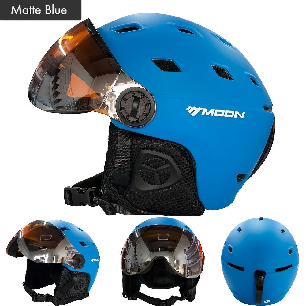 MOON Skiing Helmet With Goggles