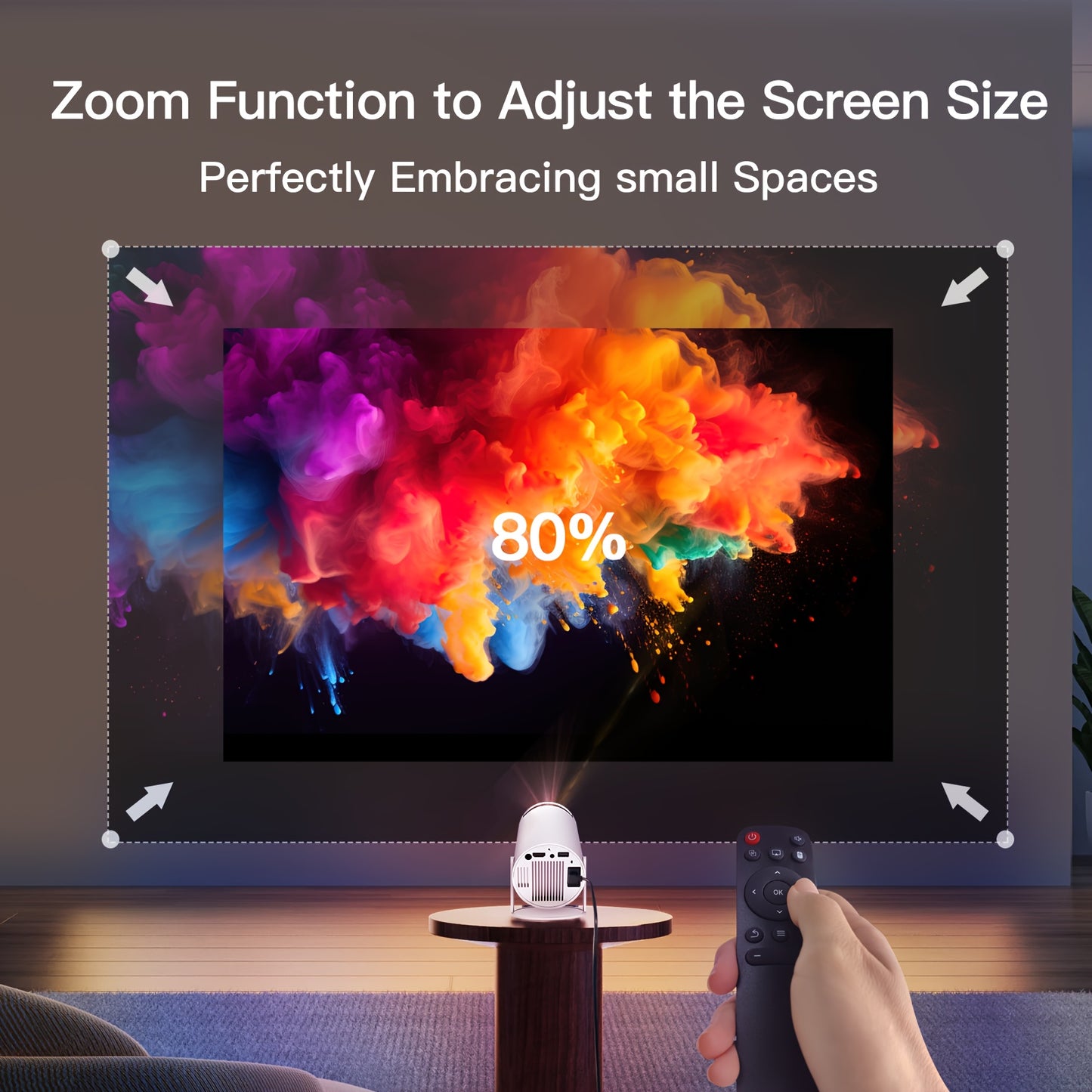 HY300 PRO Mini Projector with Android 11, Dual Wifi6