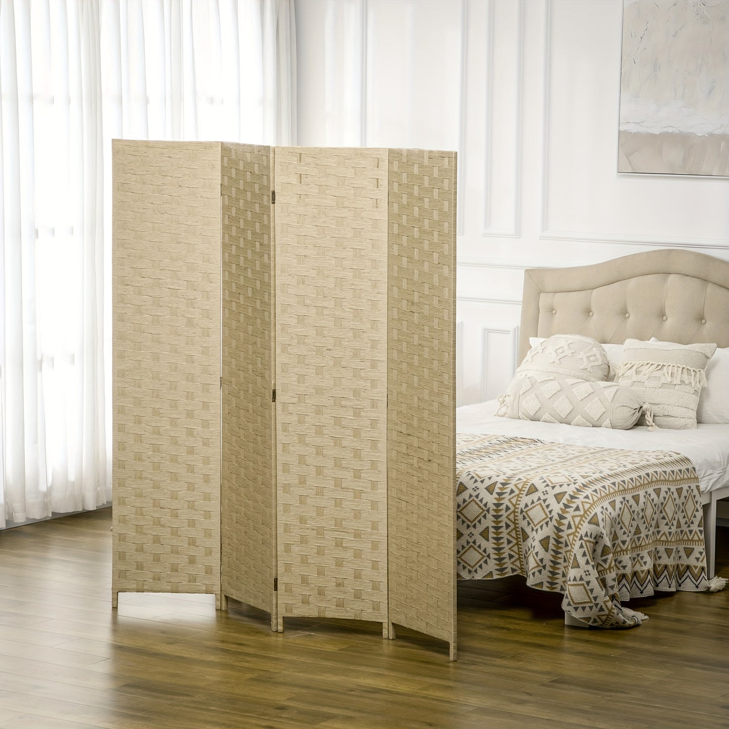 5.6 Ft. Tall 4-Panel Room Divider