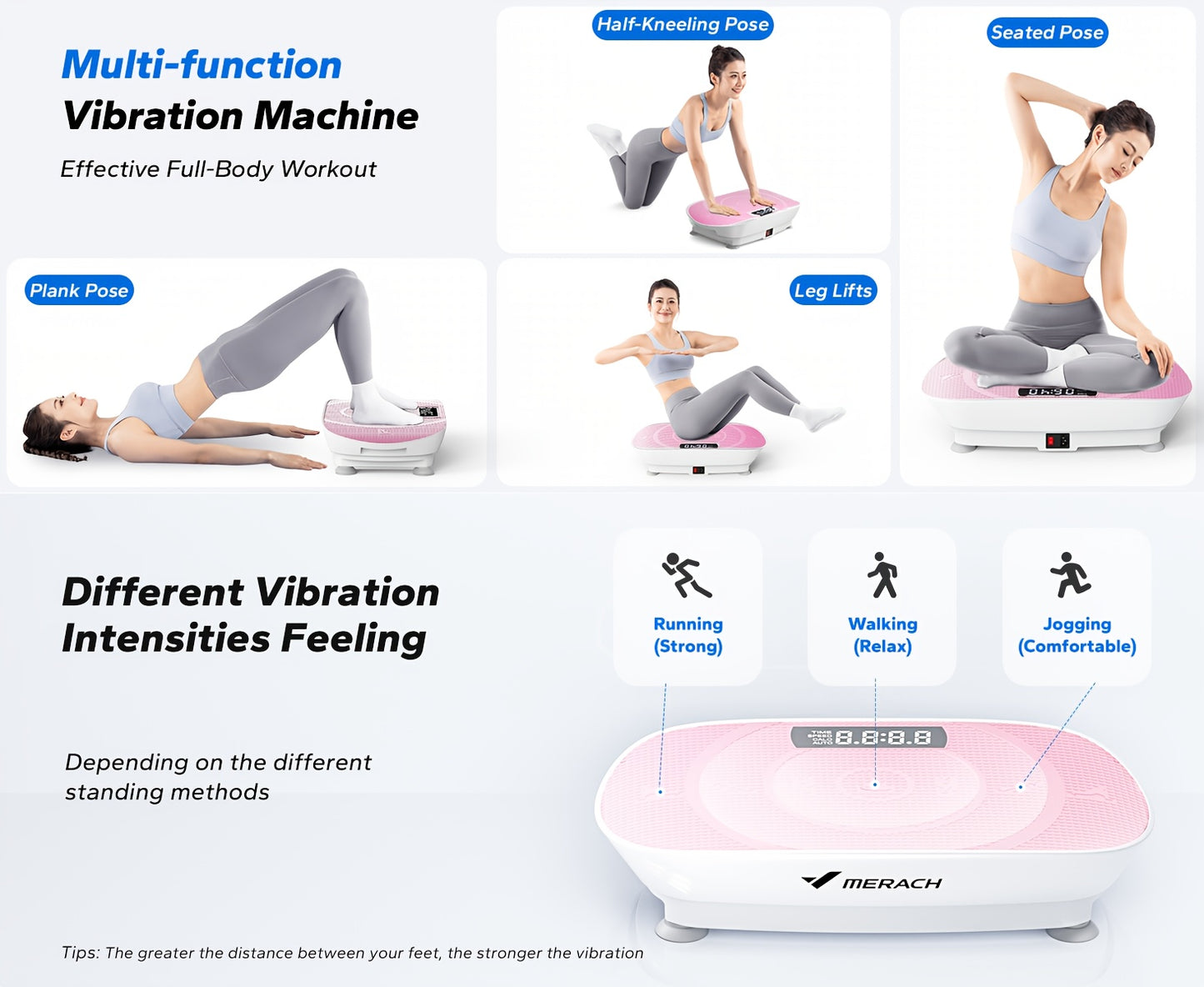 Whole Body Workout MERACH Vibration Plate Exercise Machine