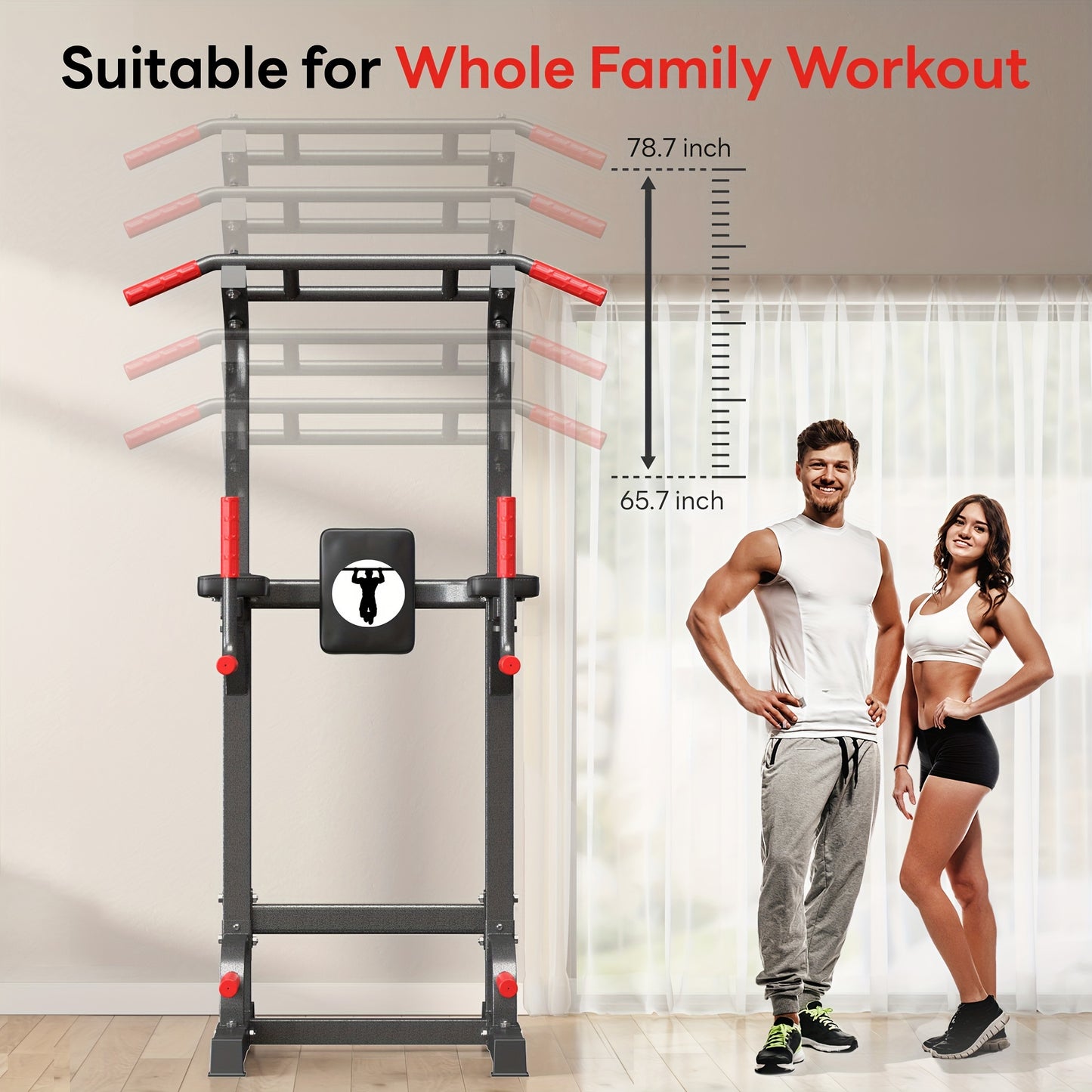 Everyday Strength, Soges Power Tower Adjustable Pull-Up Bar & Dip Stand