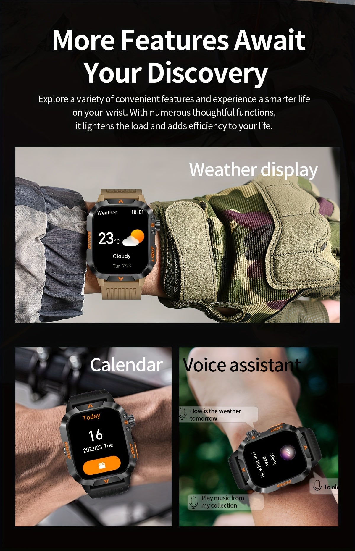 [100+ Sports Modes] 2024 New Smart Watch