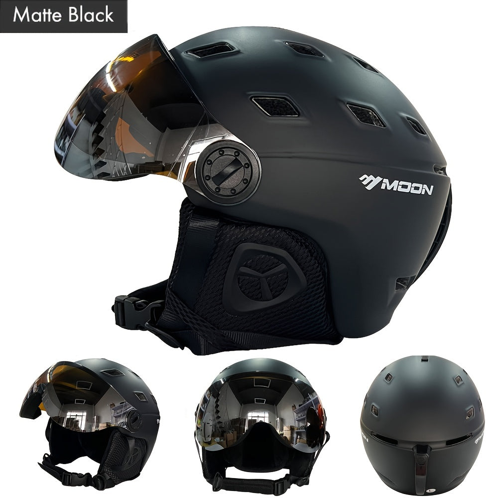 MOON Skiing Helmet With Goggles