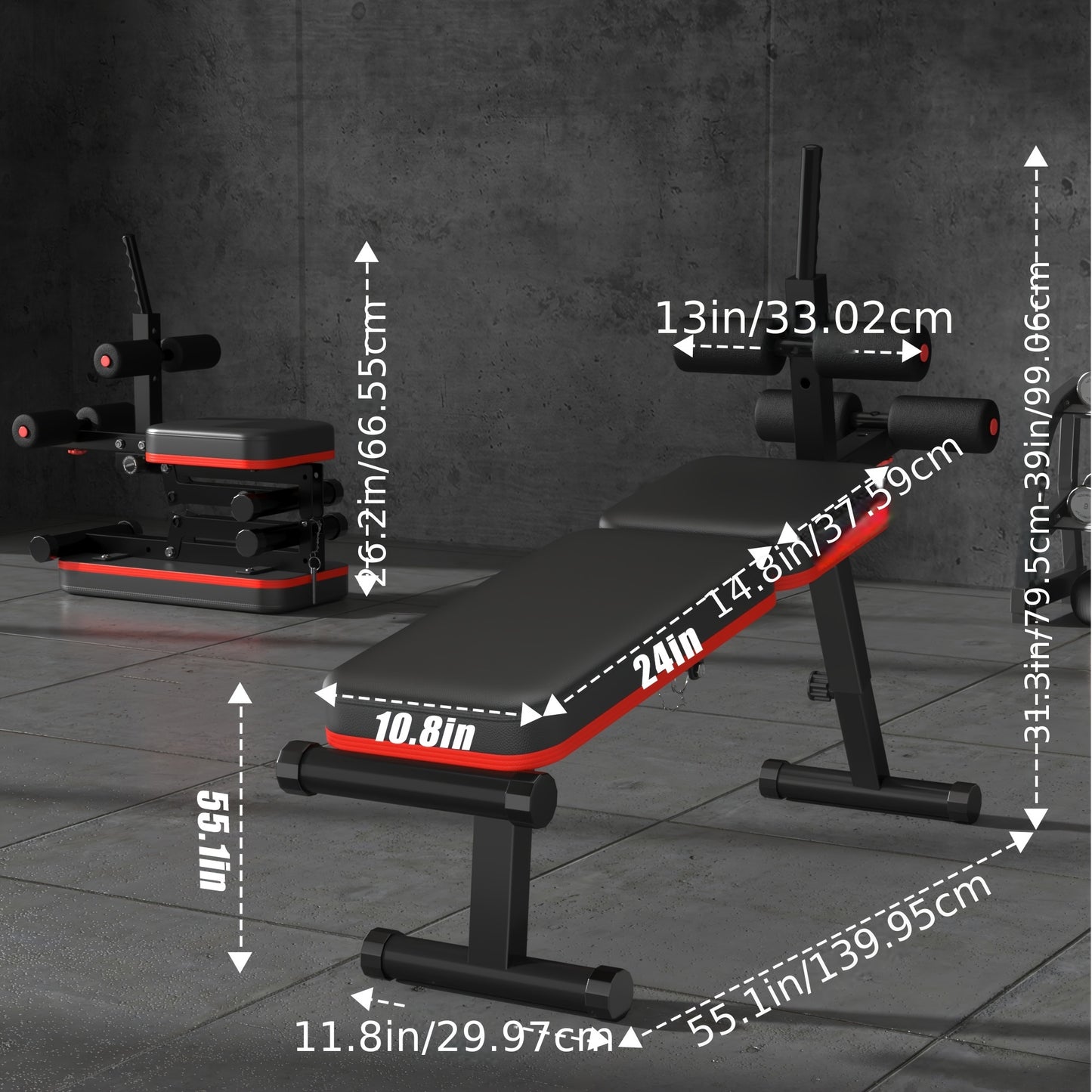 Soges Folding Sit-Up Bench, Weight Bench For Full Body Workout