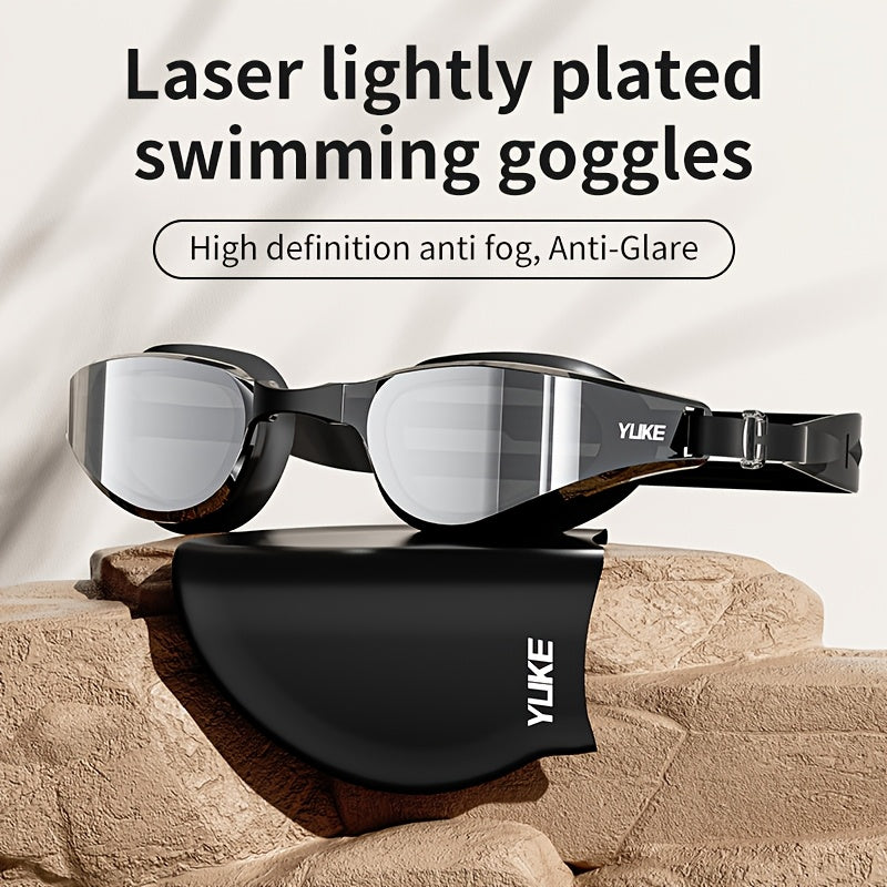 Sleek Anti-Fog Silicone Pair of Swimming Goggles