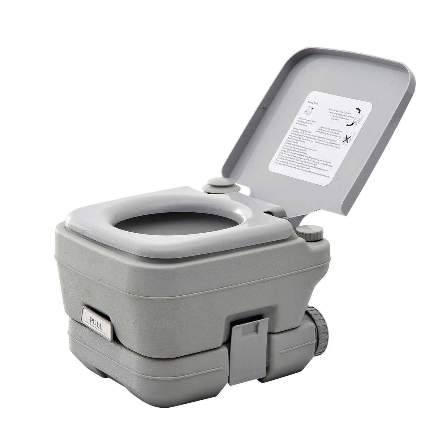 Outsunny Outdoor Portable Travel Toilet Flushable Tank 2. 6 Gallon( 10L)