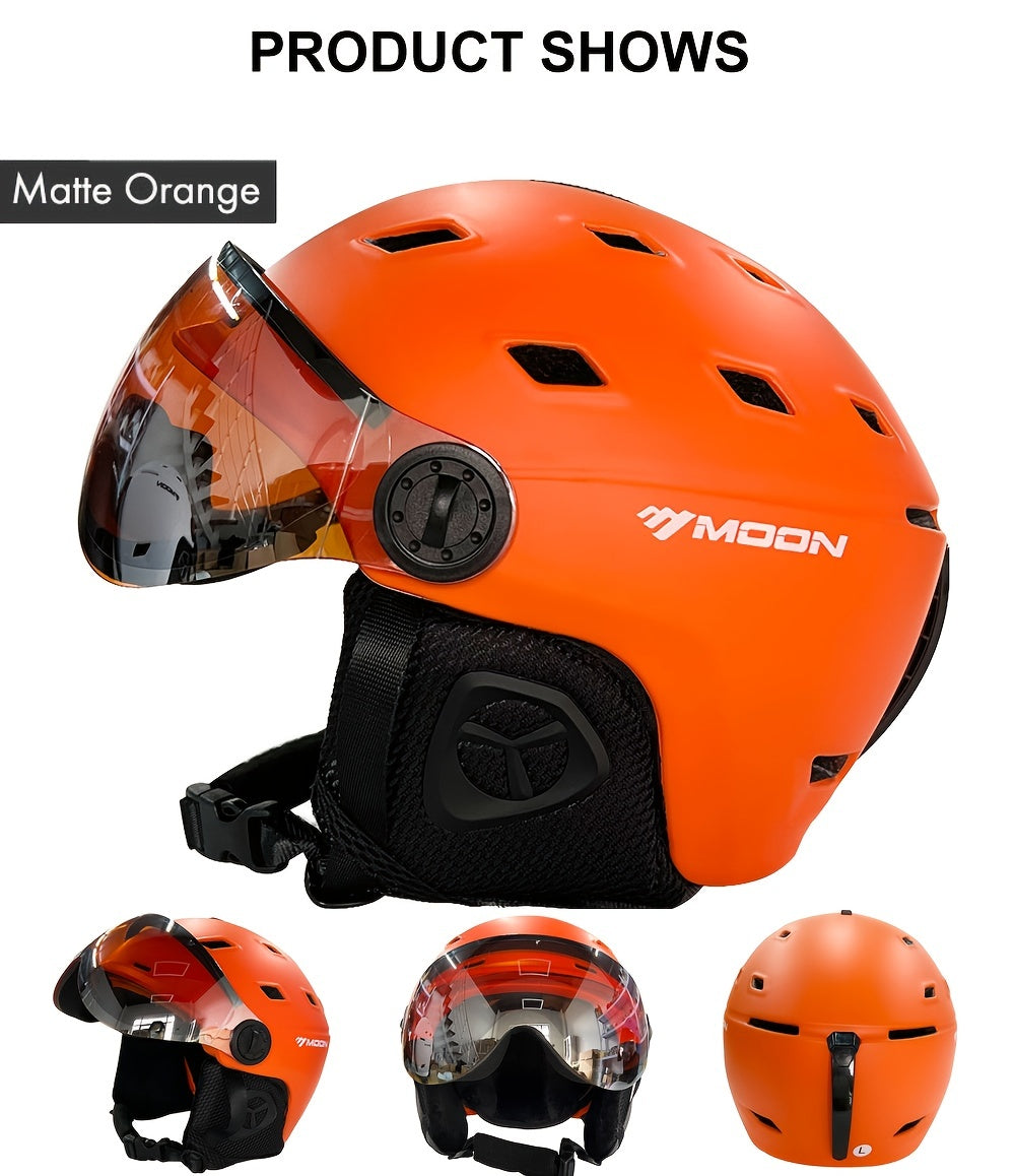 MOON Skiing Helmet With Goggles