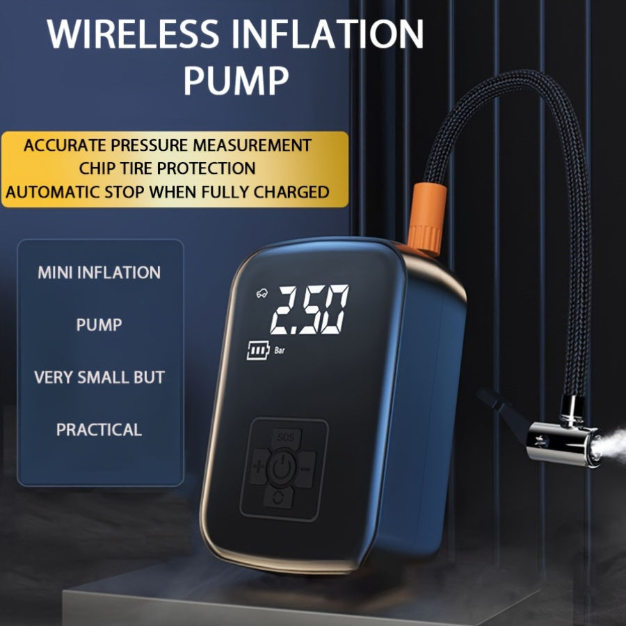 Digital Display Portable Air Compressor Pump with LED Light