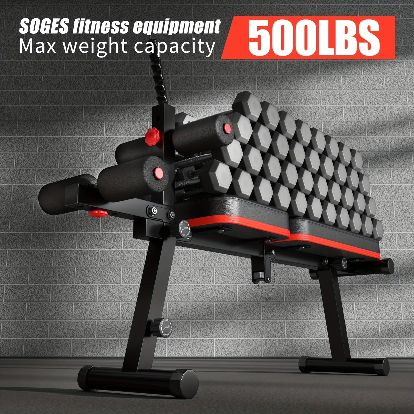 Soges Folding Sit-Up Bench, Weight Bench For Full Body Workout