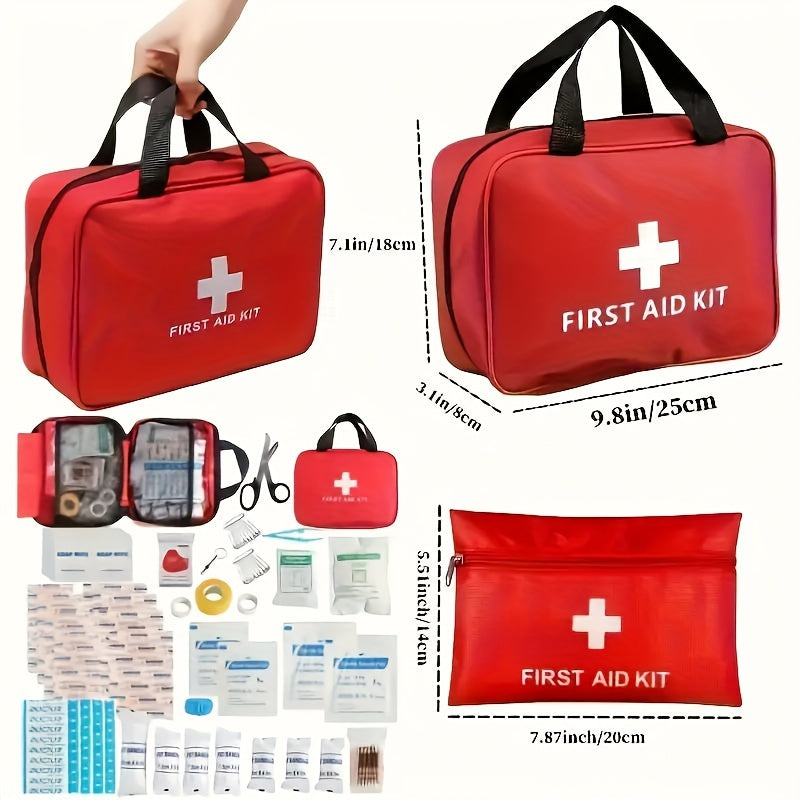 First Aid Kit for Camping And Hiking - Includes Scissors And Tweezers