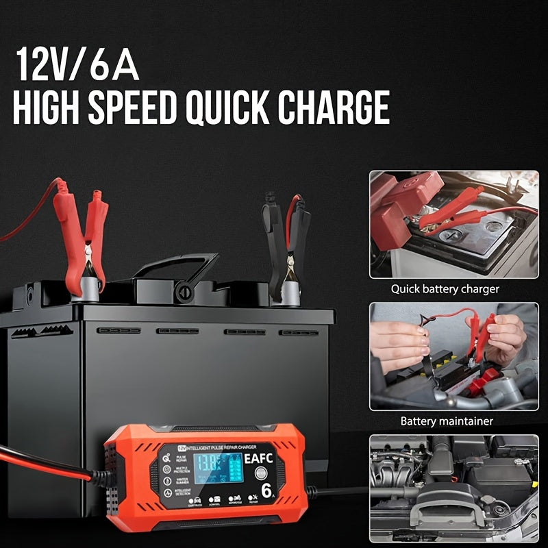 12V 6A Smart Battery Trickle Charger Auto