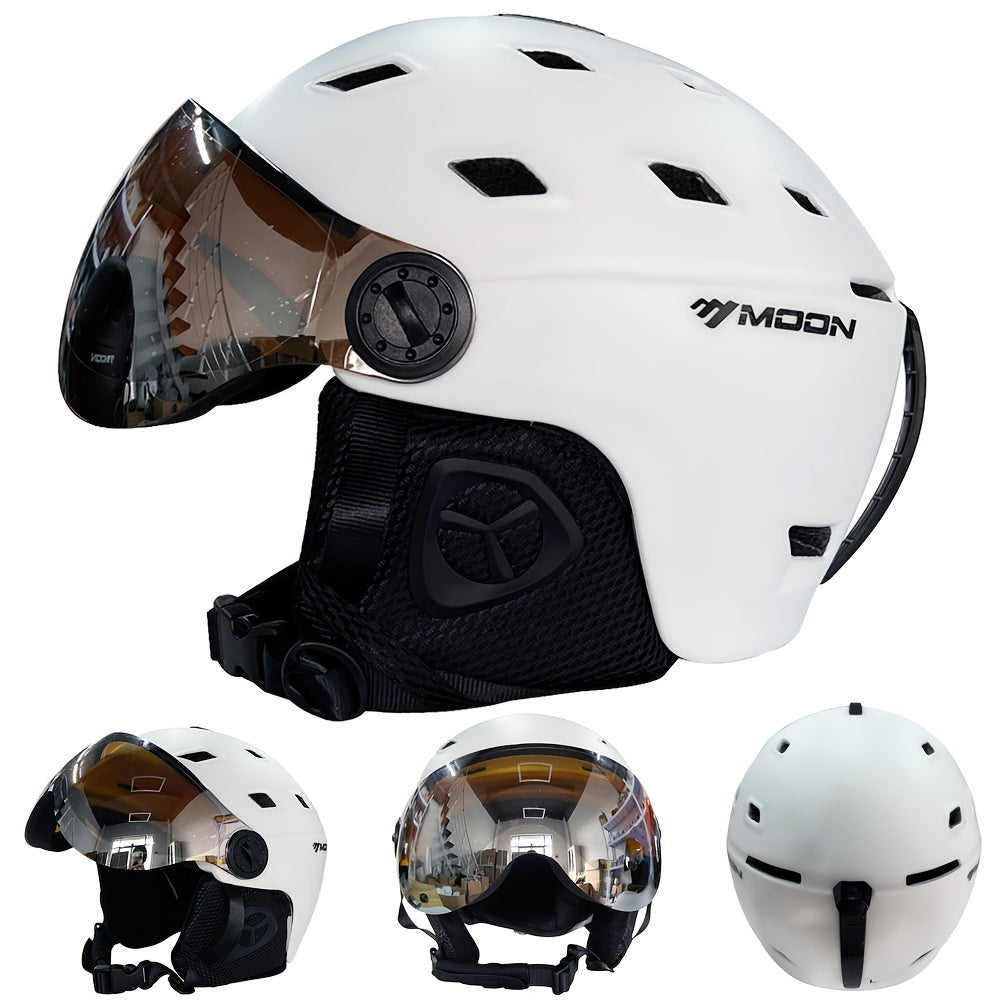 MOON Skiing Helmet With Goggles